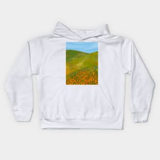 Spring Flowers Fills Peaceful Landscape Kids Hoodie